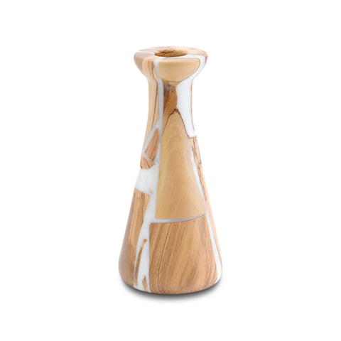 Country Riciclo Flower Vase, Olive Wood