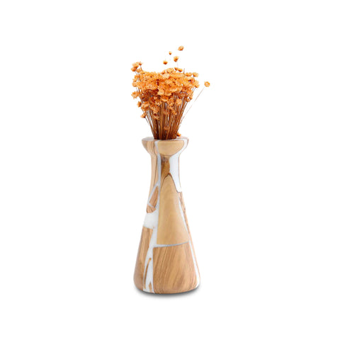 Country Riciclo Flower Vase, Olive Wood