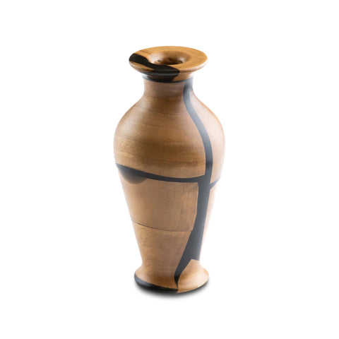 Crossover Riciclo, Flower Vase, Walnut Wood
