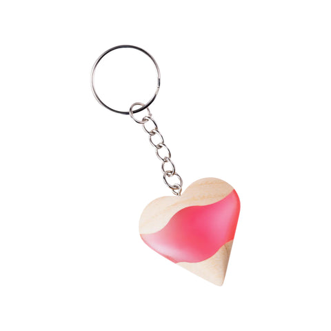 Cuore Keychain, Ash Wood