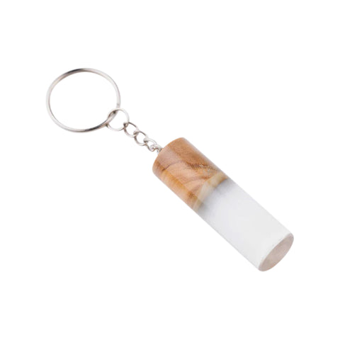 Duo Cylinder Keychain, Olive Wood
