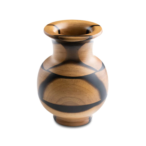 Funky Riciclo, Flower Vase, Walnut Wood
