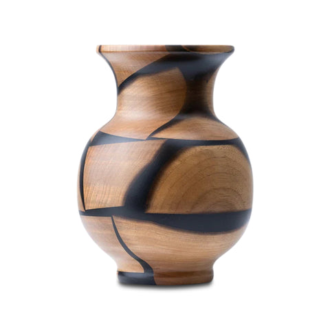 Funky Riciclo, Flower Vase, Walnut Wood