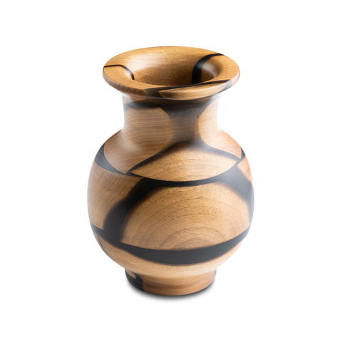 Funky Riciclo, Flower Vase, Walnut Wood