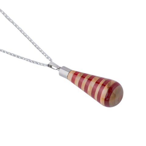 Gemma Line Necklace, Olive Wood