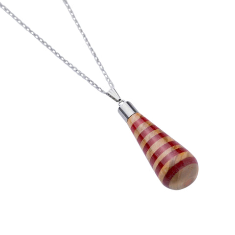 Gemma Line Necklace, Olive Wood
