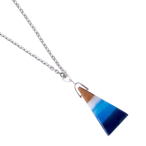 Mare Triangle Necklace Up, Walnut Wood