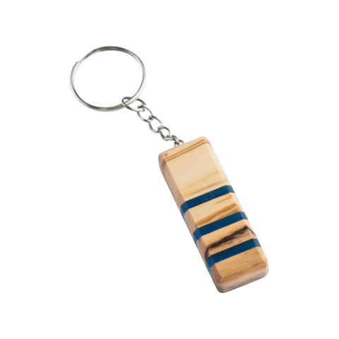 Marta Rectangular Keychain , Olive Wood, Big