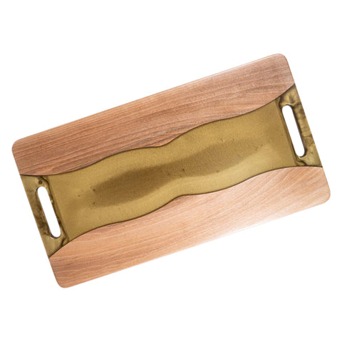 Onda Serving Tray, Walnut Wood