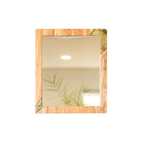 Rectangular Mirror, Olive Wood