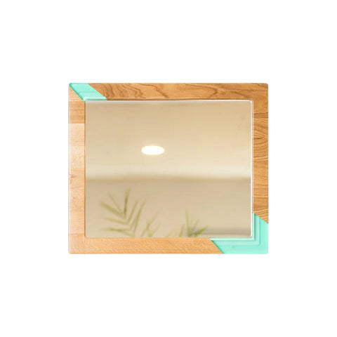 Rectangular Mirror, Oak Wood