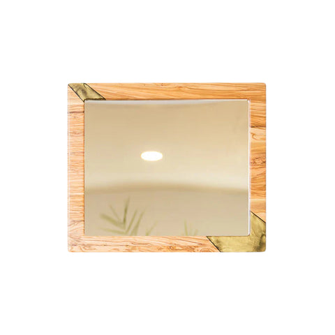Rectangular Mirror, Olive Wood