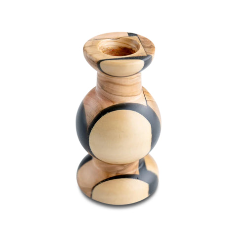 Riciclo Candle Holder, Olive Wood