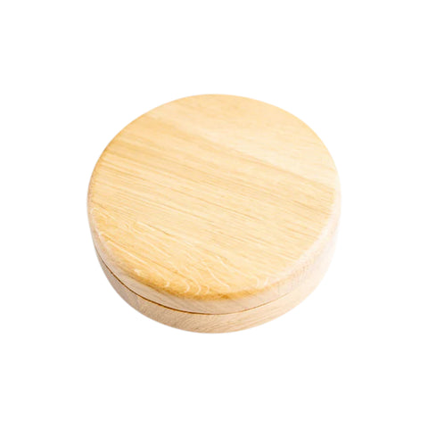 Round Jewelry Box, Oak Wood
