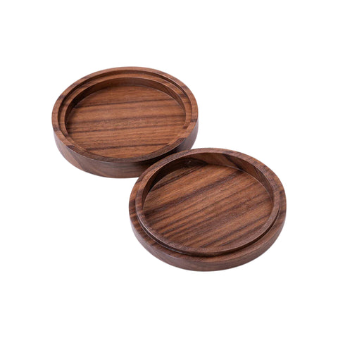 Round Jewelry Box, Walnut Wood