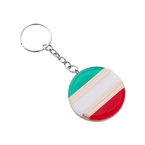 Round Keychain Customizable Logo, Ash Wood