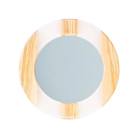 Round Mirror, Olive Wood
