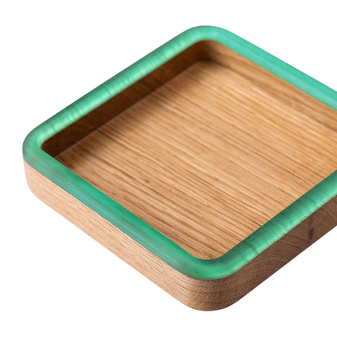 Square Talen Tray, Oak Wood