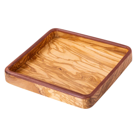 Square Talen Tray, Olive Wood