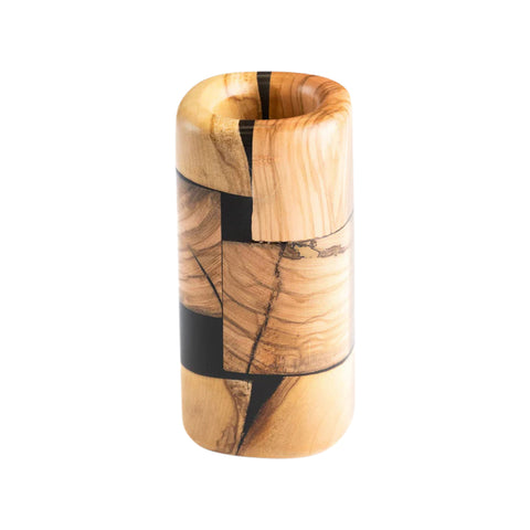 Thrash Riciclo, Flower Vase, Olive Wood