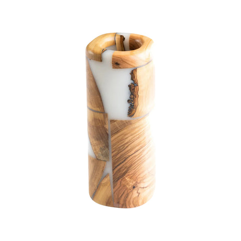 Thrash Riciclo, Flower Vase, Olive Wood