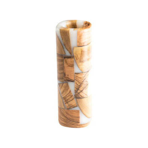 Thrash Riciclo, Flower Vase, Olive Wood