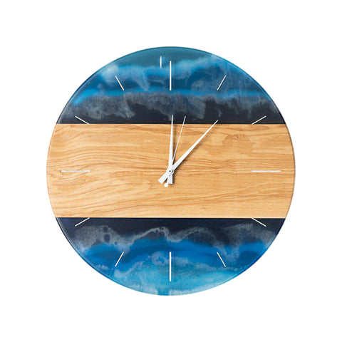 Wall Clock, Diameter 40 Cm, Oak Wood