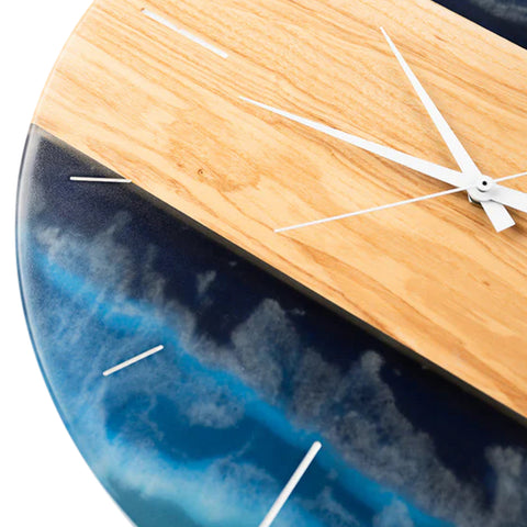 Wall Clock, Diameter 40 Cm, Oak Wood