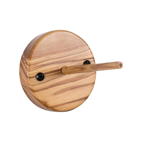 Wall-Mounted Support For Three Round Cutting Boards, Olive Wood