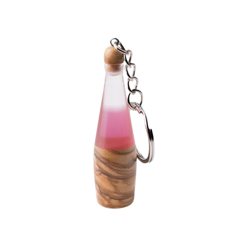 Wine Keychain, Olive Wood