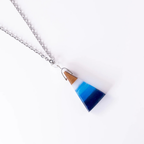 Mare Triangle Necklace Up, Walnut Wood