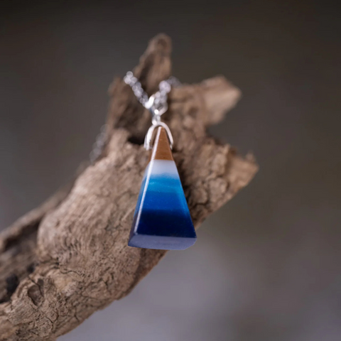 Mare Triangle Necklace Up, Walnut Wood