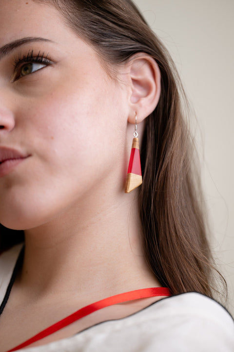 Chiara irregular triangle earrings-ReinWood