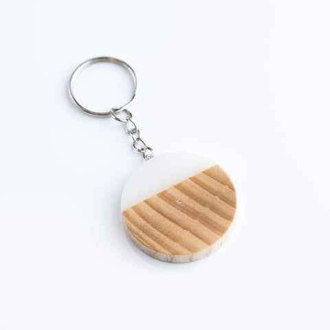 Duo round keychain (customizable)-ReinWood