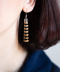 Gemma line cylinder earrings-ReinWood