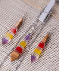 Iris tie necklace/earring set-ReinWood