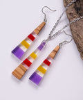 Iris triangle necklace/earring set-ReinWood