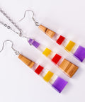 Iris triangle necklace/earring set-ReinWood