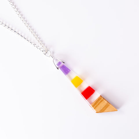 Irregular triangle Iris necklace-ReinWood