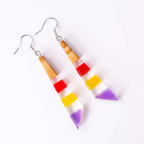 Irregular triangle earrings-ReinWood