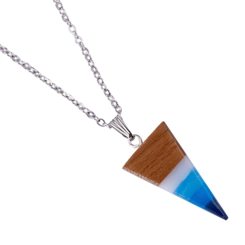 Mare Triangle Necklace Down, Walnut Wood