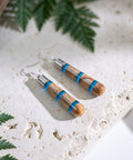 Marta line cylinder earrings-ReinWood