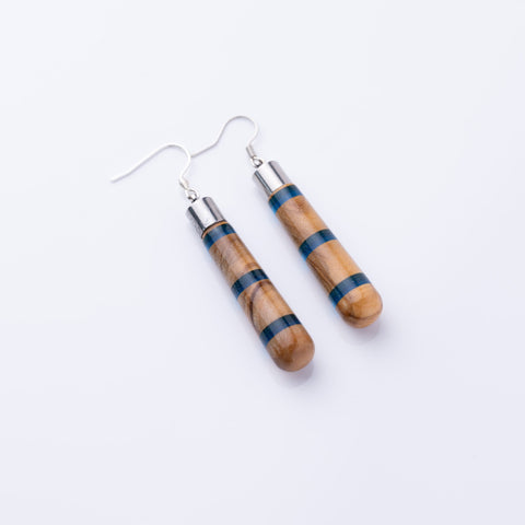 Marta line cylinder earrings-ReinWood