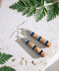 Marta line cylinder earrings-ReinWood