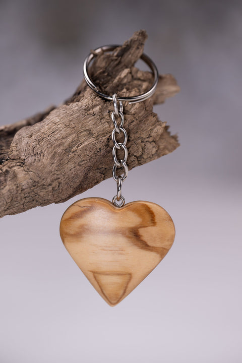 Olive heart key ring-ReinWood