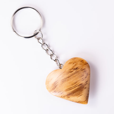 Olive heart key ring-ReinWood