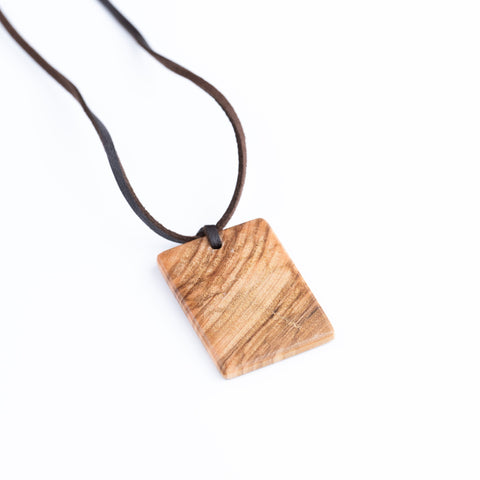 Rectangular Natur necklace-ReinWood