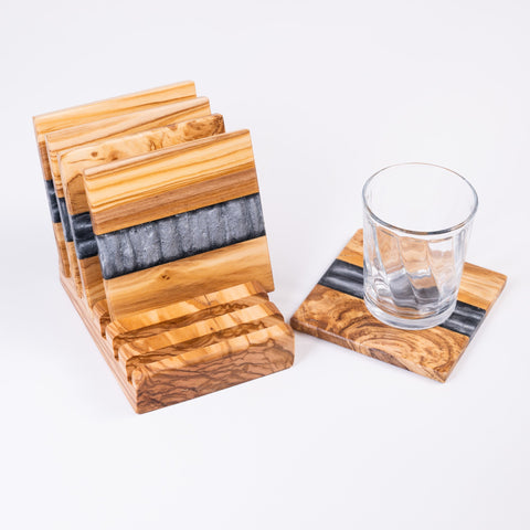 Square saucers set of 6 pieces-ReinWood