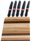 Venus zebra vertical knife holder with 5 knives-ReinWood