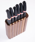 Zebra knife holder with 6 knives-ReinWood